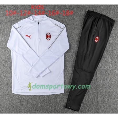 AC Milan Dziecięcy Komplet Bluzy Treningowe Biały 2018-2019